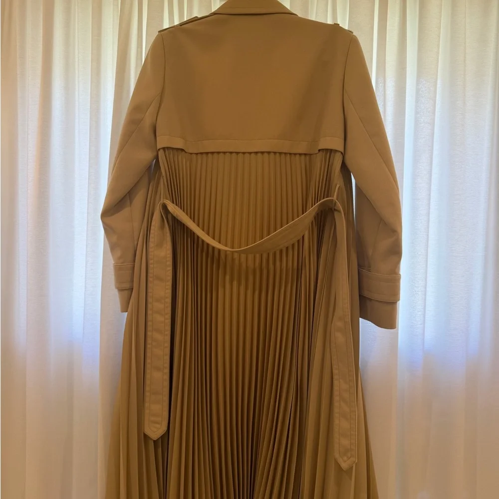 Sandro Vino Pleated Trench Coat New Sz 38 - Picture 2 of 6